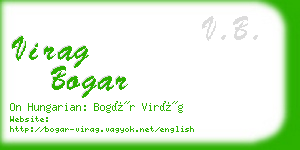 virag bogar business card